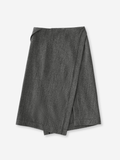Wool Wrap Skirt in Grey