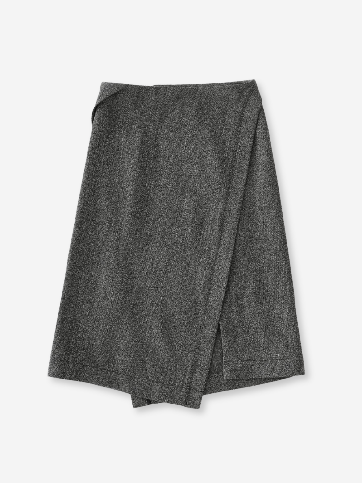 Wool Wrap Skirt in Grey